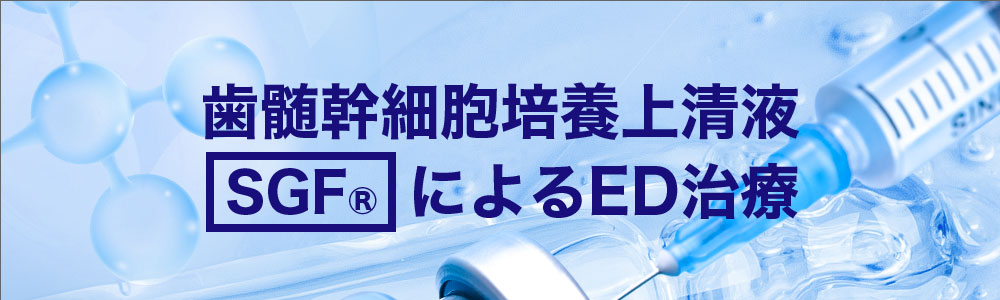 歯髄幹細胞培養上清液（SGF®）によるED治療
